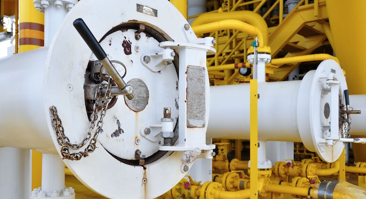 Close up of pipeline pig