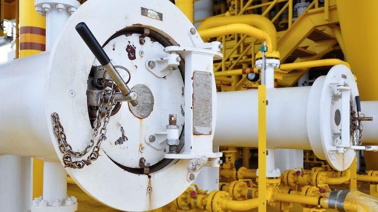 “Detail view of control pig for pipeline cleaning”