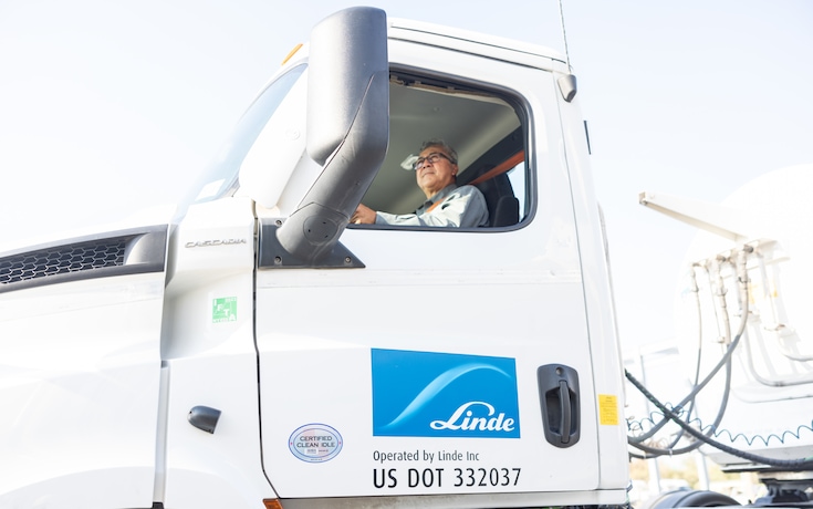 Linde truck driver